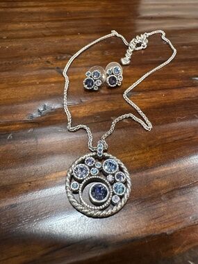 Brighton halo necklace and earrings